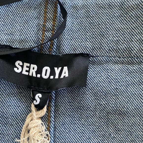 SER.O.YA Dark Blue Denim jumpsuit - Picture 11 of 11